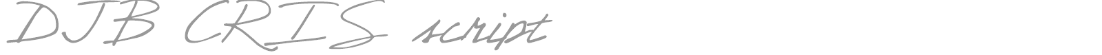 DJB Cris Script font preview